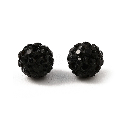 Polymer Clay Rhinestone Beads RB-H284-6MM-Half-280-1