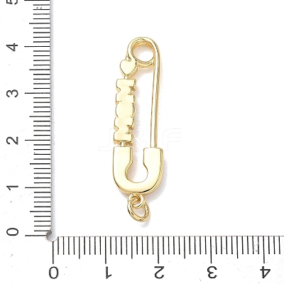 Mother's Day Brass Micro Pave Clear Cubic Zirconia Pendants KK-T084-01A-G-1