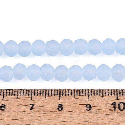 Baking Paint Frosted Glass Beads Strands FGLA-N003-6mm-01-1