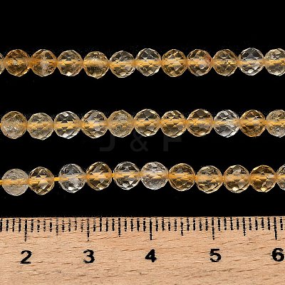 Heated Natural Citrine Beads Strands GG-CBA77FB-B10-4mm-1