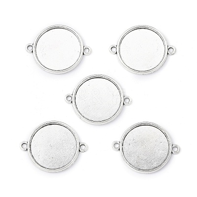 Tibetan Style Alloy Cabochon Connector Settings TIBE-M022-11AS-1