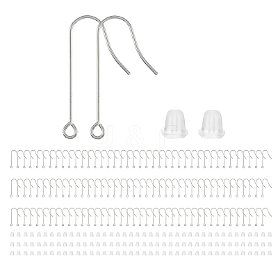 300Pcs 316 Surgical Stainless Steel Earring Hooks STAS-DC0011-38-1