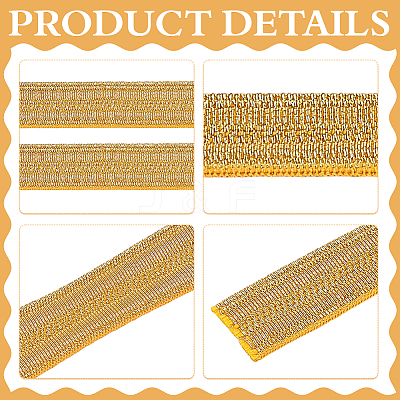 Polyester Striped Ribbon OCOR-WH0091-40A-02-1-1
