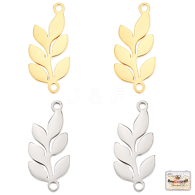 20Pcs 2 Colors 201 Stainless Steel Connector Charms STAS-BBC0001-25-1