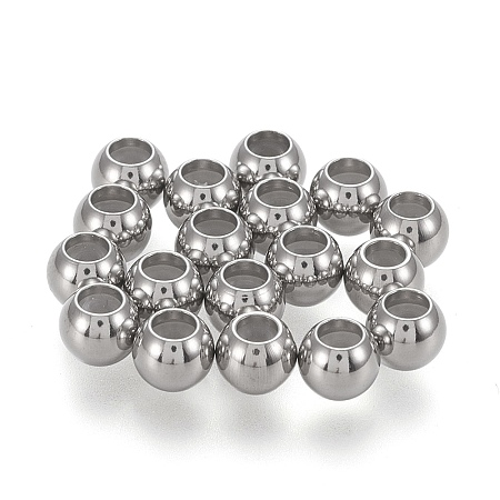 202 Stainless Steel Beads X-STAS-K204-02D-P-1