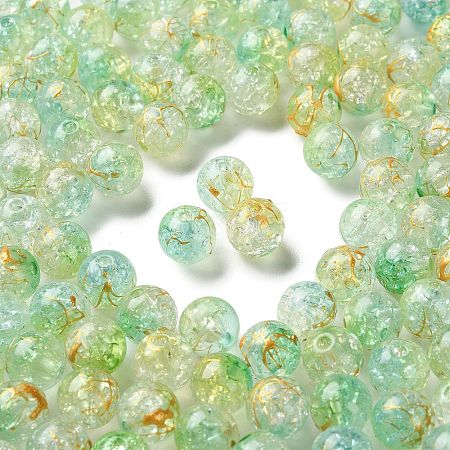 Transparent Crackle Acrylic Beads DACR-D300-01E-10mm-1