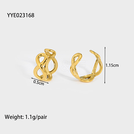 Stainless Steel Infinity Cuff Earrings HW4701-3-1