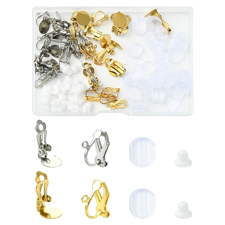 304 Stainless Steel Clip-on Earring Findings STAS-FS0001-59-1