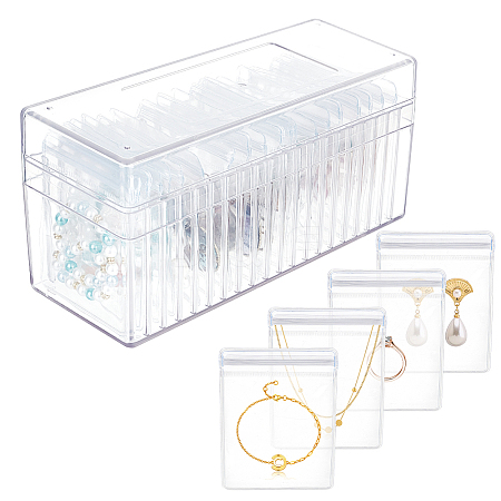 Transparent Acrylic Jewelry Storage Box Sets CON-WH0110-007A-1