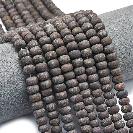 Natural Red Snowflake Obsidian Beads Strands G-P575-A23-8x5mm-1