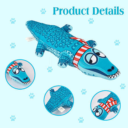Polyester Crocodile Bite Resistant Pet Sound Toy JX421A-1