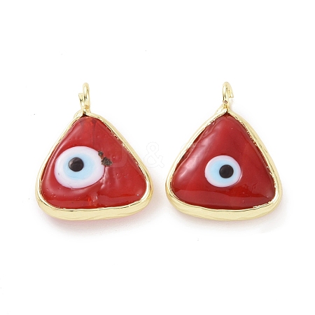 Handmade Evil Eye Lampwork Charms ZIRC-F136-07G-05-1