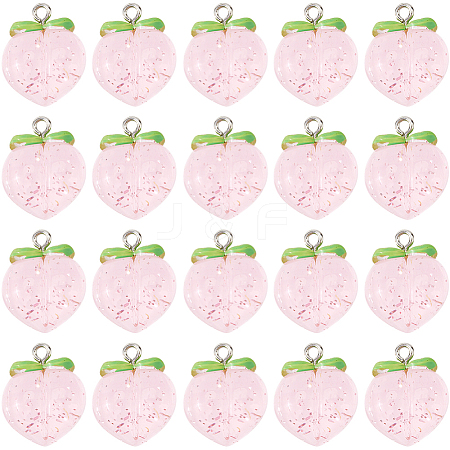 20Pcs Transparent Resin Pendants RESI-SC0005-68-1