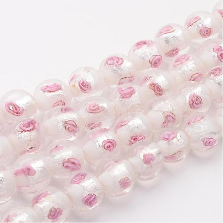 Handmade Silver Foil Lampwork Glass Beads FOIL-ZZZ112-6-1