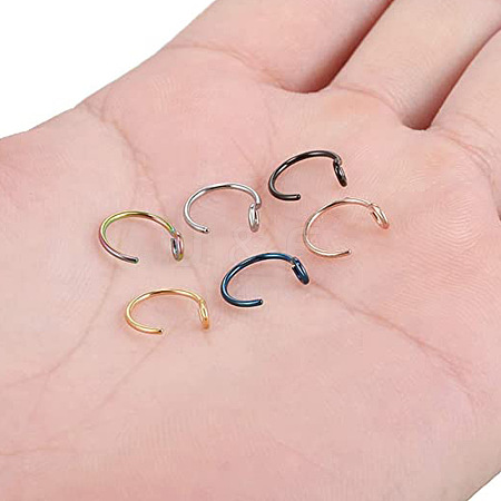 316 Surgical Stainless Steel Clip on Nose Rings WGA7223-12-1