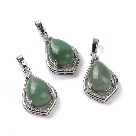 Natural Green Aventurine Pendants G-H283-04P-21-1