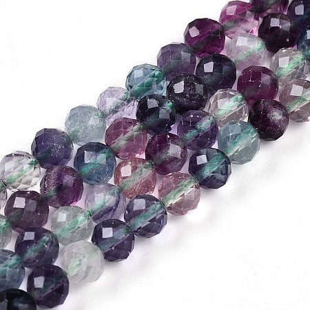 Natural Rainbow Fluorite Beads Strands G-T140-22A-1