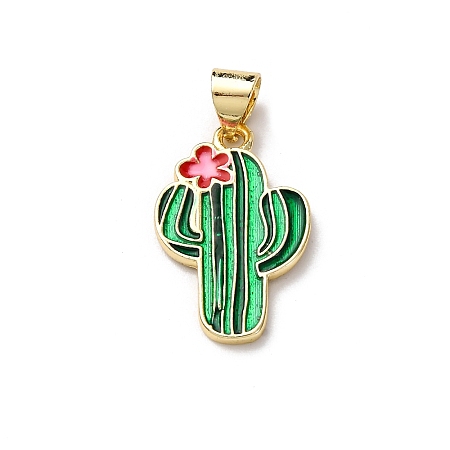 Brass Enamel Pendants LS-FIND-I054-01B-G-1