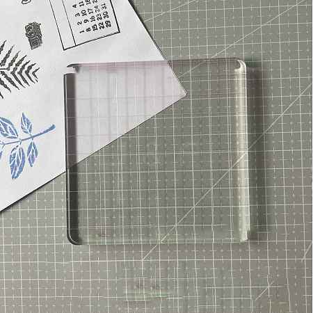 Rounded Corner Transparent Acrylic Stamping Blocks Tools X-SCRA-PW0004-017A-01-1