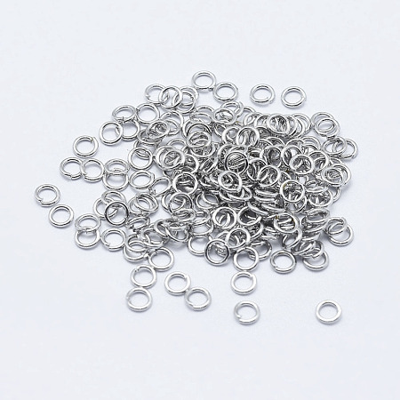Electroplated Stainless Steel Open Jump Ring STAS-G152-01P-2.5x0.4-1