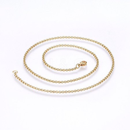 304 Stainless Steel Cable Chain Necklaces LS-NJEW-P226-02G-01-1