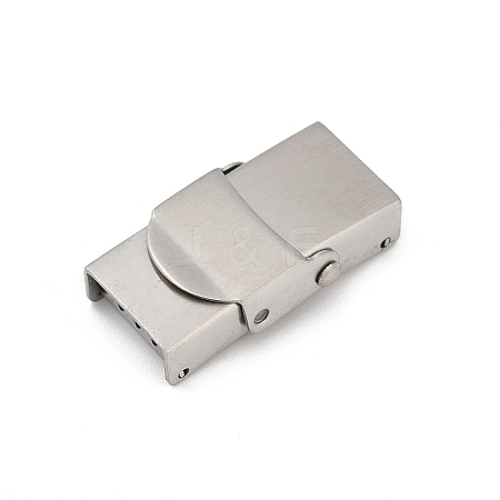 304 Stainless Steel Watch Band Clasps STAS-U055-01C-P-1