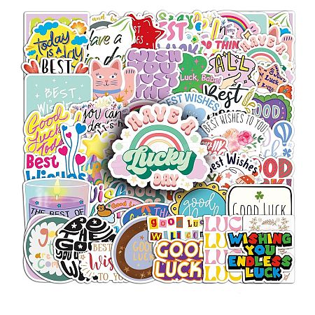 50Pcs 50 Styles PVC Sticker PW-WGC42B6-01-1