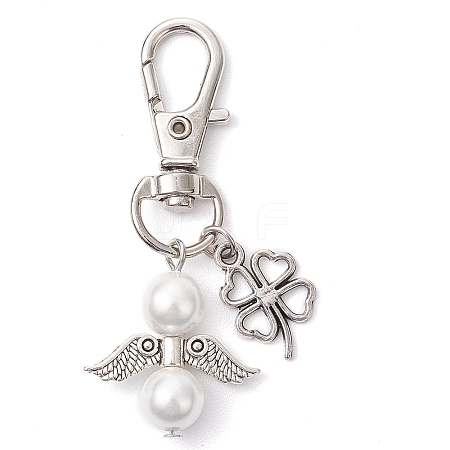 Angel Shell Pearl Pendant Decorations HJEW-JM02555-1