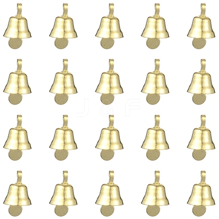 80Pcs Iron Bell Pendants HJEW-YW0001-09-1