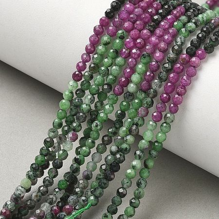 Gradient Natural Ruby in Zoisite Beads Strands GG-CBA2E9C-A03-3mm-1
