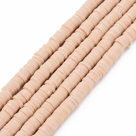 Handmade Polymer Clay Bead Strands CLAY-T002-4mm-66-1