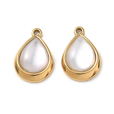 Natural Freshwater Shell Pendants STAS-G397-22G-01-1