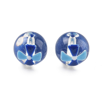 Transparent Glass Enamel Beads GLAA-P078-01A-02-1