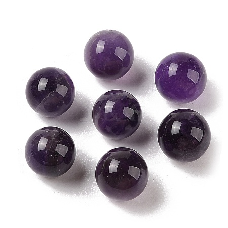 Natural Amethyst No Hole Sphere Beads G-K353-04B-03-1