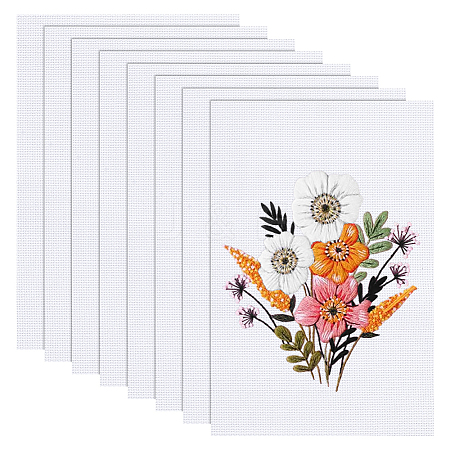 14CT Cross Stitch Canvas Cotton Embroidery Fabric DIY-WH0410-341A-1