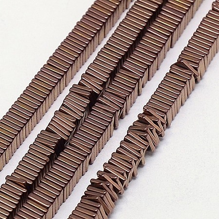 Electroplate Non-magnetic Synthetic Hematite Heishi Beads Strands G-J171A-3x3mm-05-1
