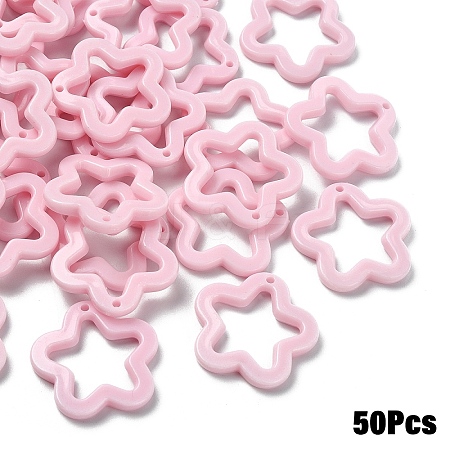 50Pcs Opaque Acrylic Pendants MACR-YW0004-36D-1