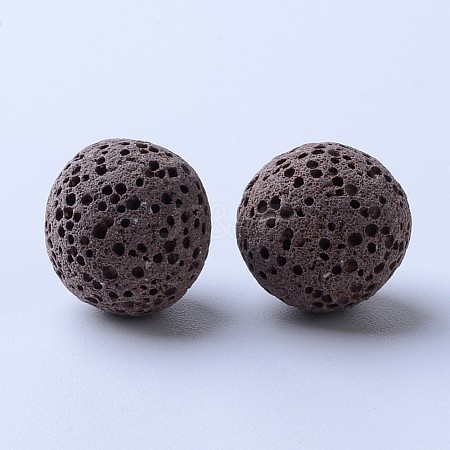 Unwaxed Natural Lava Rock Beads G-F325-10mm-10-1