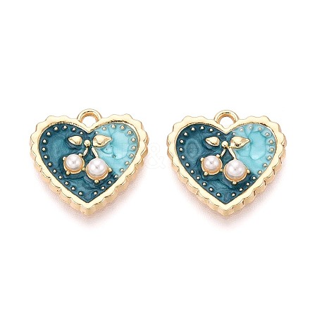 Alloy Enamel Pendants PALLOY-T092-38G-01-1