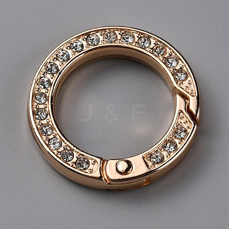 Alloy Crystal Rhinestone Spring Gate Rings FIND-WH0129-34A-KCG-1