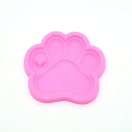 Dog Paw Prints Keychain Silicone Molds DIY-WH0176-41-1