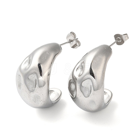 Non-Tarnish 304 Stainless Steel Teardrop Stud Earrings EJEW-K244-39P-1