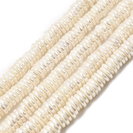 Electroplated Shell Pearl Beads Strands BSHE-B009-E01-2x7mm-1