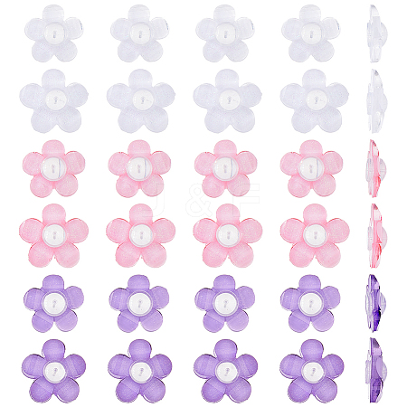 30Pcs 6 Styles Acrylic Ear Nuts FIND-HS0002-41-1
