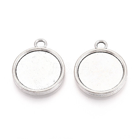 Tibetan Style Alloy Pendants Cabochon Settings PALLOY-N178-12AS-D-1