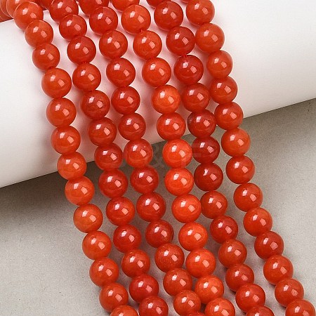 Natural Dyed White Jade Beads Strands GG-CBAEB22-B01-6mm-06-1