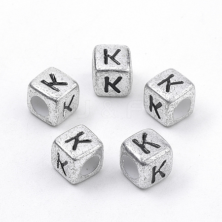 Plated Acrylic Beads X-PB43C9308-K-1