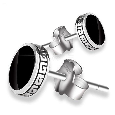Brass Stud Earrings for Men EJEW-BB63545-B-1