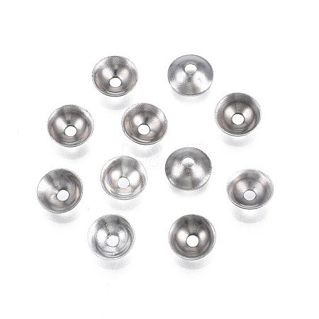 Non-Tarnish 304 Stainless Steel Bead Caps STAS-S057-48B-P-1