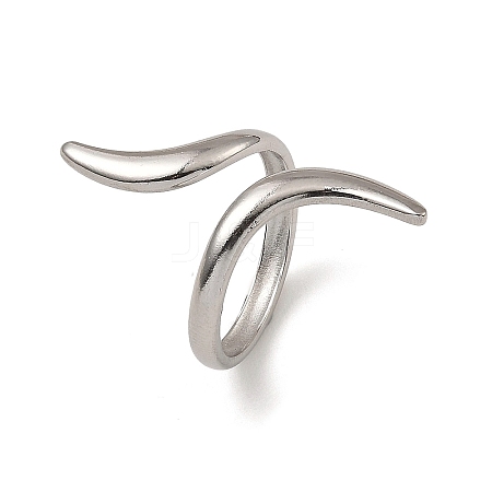 Non-Tarnish 304 Stainless Steel Open Cuff Rings X-RJEW-Z018-02P-1